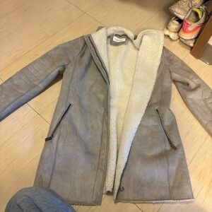 Calvin Klein Gray Wool Women's Coat